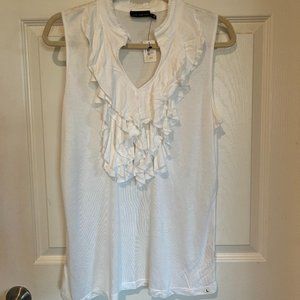 Limited BNWT ruffle front knit top Size Large